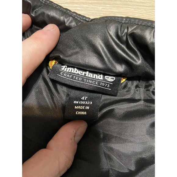 Timberland Toddler Size 4T Full Zip Puffer Vest‎ Black - Picture 3 of 5